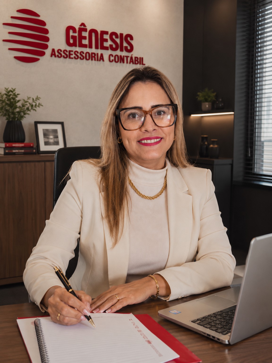 Lucy Lima, contadora e gestora da Gênesis Assessoria Contábil